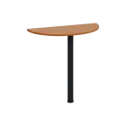 BJD 2 - 81 přístavba jednací, kovová podnož černá, síla desky 25 mm, široká 800 mm, olše jantar